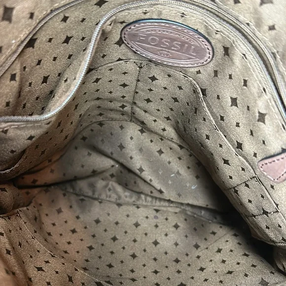 Fossil vintage black leather explorer shoulder bag with fold over top - Picture 10 of 10